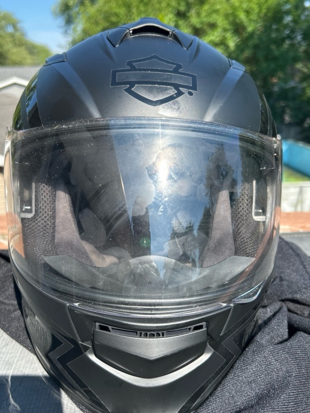 Brand New Harley-Davidson Black Motorcycle Helmet /Gloss Tribal Accents Sz XL - Picture 2 of 8